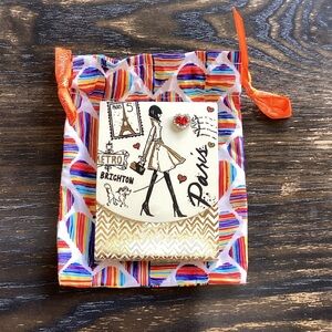 Brighton Fashionista Passport Paris-Themed Notebook with Brighton Dust Bag